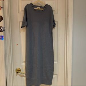 Club Monaco Slate Blue Cashmere Maxi Dress